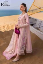 CRIMSON Luxury Wedding Formal Suit | Heavy Embroidered Organza Dupatta & Lawn Dress | Elegant Festive 3-Piece Outfit | FWDHJJ/D#506 - Image 2