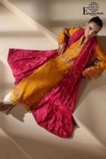 RAJBARI-Premium Embroidered Cambric Lawn Unstitched 3-Piece embroidered Suit D#539 - Image 5