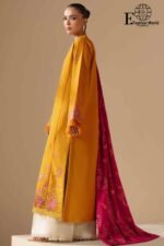 RAJBARI-Premium Embroidered Cambric Lawn Unstitched 3-Piece embroidered Suit D#539 - Image 3