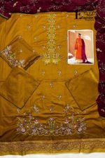 RAJBARI-Premium Embroidered Cambric Lawn Unstitched 3-Piece embroidered Suit D#539 - Image 6