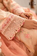 QALAMKAR Luxury Cambric Lawn Unstitched 3-Piece Lawn embroidered Suit D#503 - Image 4