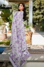 Aneela's - Embroidered Digital Printed Lawn | 3-Piece Unstitched Suit | Semi Formal Lawn | F-25 - Image 4