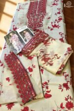 Aneelas - Embroidered Digital Printed Lawn | 3-Piece Unstitched Suit | DESIGNER LAWN | WPR-24-A - Image 4