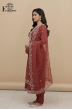 SOGHAT - Full Heavy Sequins Embroiderd Luxury Unstitched 3Piece Collection D#-617 - Image 2