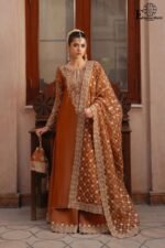 SAJNI - HEAVY EMBROIDEDER ORGANZA SUIT | UNSTITCHED 3 PIECE COLLECTION | SB-603