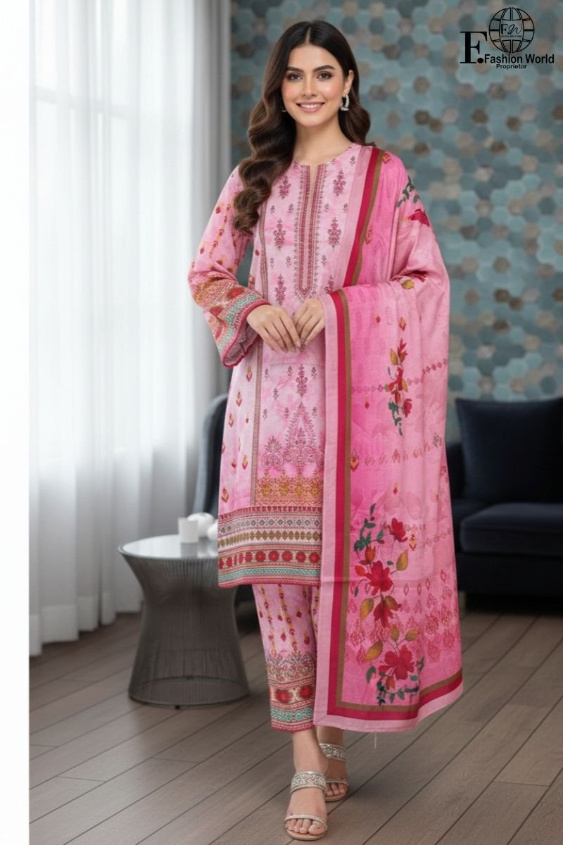 SS COLLECTION SS COLLECTION-Digital Printed Embroidered Lawn | 3-Piece Unstitched Suit | for Women - Image 1