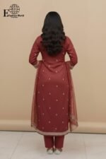 SOGHAT - Full Heavy Sequins Embroiderd Luxury Unstitched 3Piece Collection D#-617 - Image 3