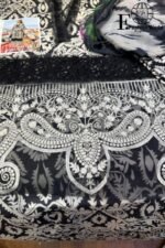 Maria B - Unstitched 3Piece Lawn Embroidered Desingner Collection | MPT- 2307-B - Image 7