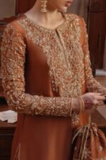 SAJNI - HEAVY EMBROIDEDER ORGANZA SUIT | UNSTITCHED 3 PIECE COLLECTION | SB-603 - Image 2