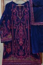 Fashion World- Wedding Embroidered Collection Unstitched 3 Piece Suit | D#25 - Image 5