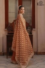 SAJNI - HEAVY EMBROIDEDER ORGANZA SUIT | UNSTITCHED 3 PIECE COLLECTION | SB-603 - Image 5