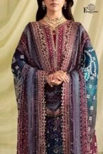 NUREH -PREMIUM Printed Lawn Ensemble with Appliqué Embroidery & Chiffon Dupatta I UNSTITCHED 3-PIECE SUIT I D#NSG-700 - Image 2