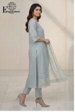 AZURE- Heavy Luxury Organza Lawn Unstitched 3Piece Collection | D#-SB 516 - Image 2
