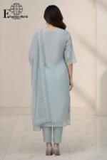 AZURE- Heavy Luxury Organza Lawn Unstitched 3Piece Collection | D#-SB 516 - Image 3