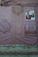 Zarpari-Full Heavy Sequins Embroidered Luxury Unstitched 3Piece Collection D#- 630 - Image 5