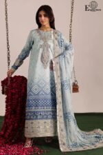 NUREH - DESIGNER Printed Lawn I 3-Piece Unstitched Suit I with Embroidered Appliqué Work I D#NP-698