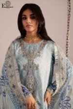 NUREH - DESIGNER Printed Lawn I 3-Piece Unstitched Suit I with Embroidered Appliqué Work I D#NP-698 - Image 3