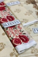 ZAINAB CHOTTANI - Digital Bloom – Printed 3-Piece I UNSTITCHED SUIT I with Organza Embroidered Neck - Image 6