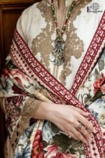 ZAINAB CHOTTANI - Digital Bloom – Printed 3-Piece I UNSTITCHED SUIT I with Organza Embroidered Neck - Image 5